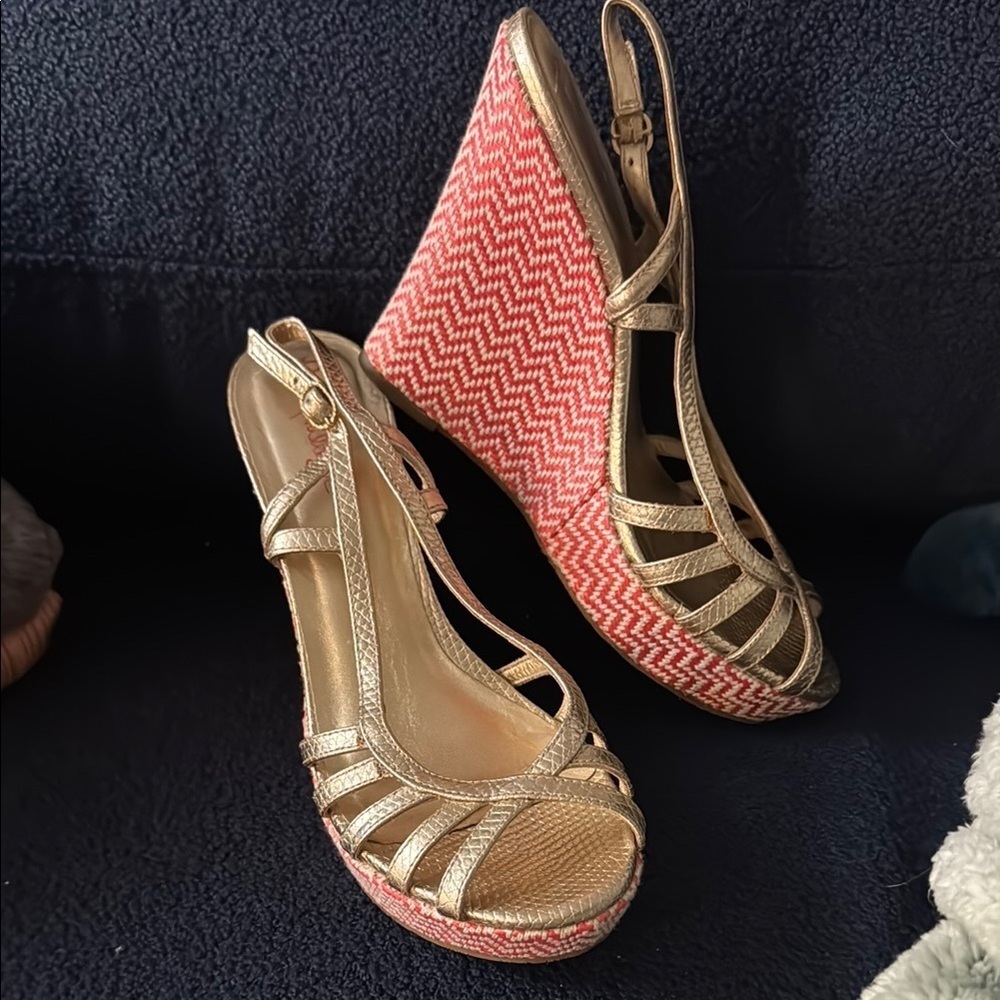 Lilly Pulitzer Sophie Chevron Wedge Sandals